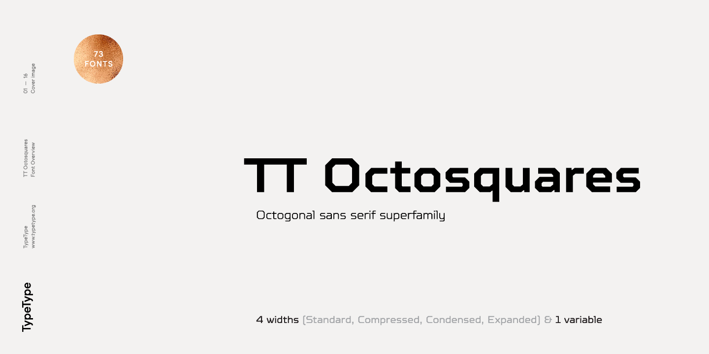 Przykład czcionki TT Octosquares Regular